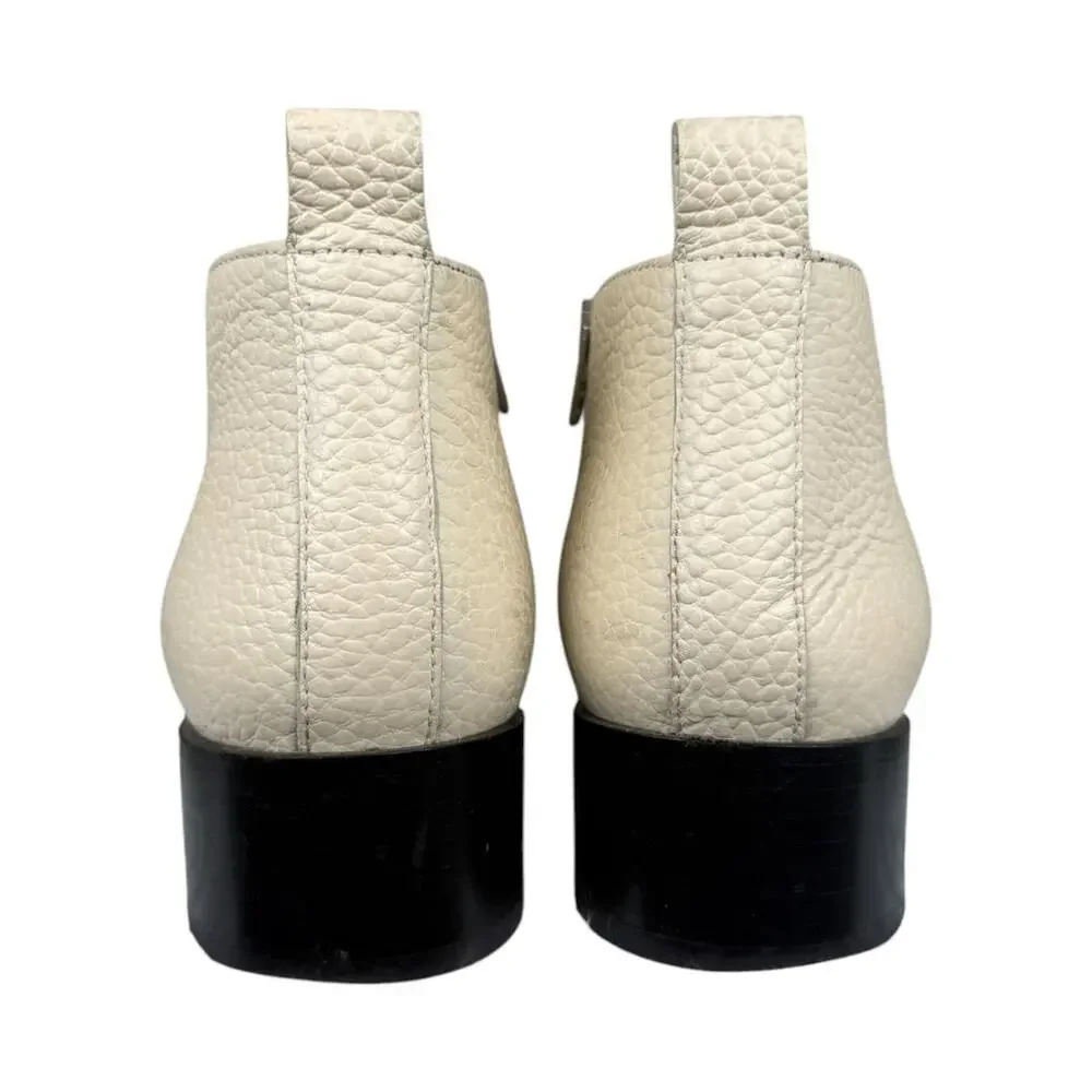 Everlane “The Boss Bootie” cream leather pointed toe ankle boots Italy size 7 - Picture 5 of 7